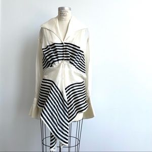 Vintage 90s Gianfranco Ferre Silk Cream Blouse Size 42